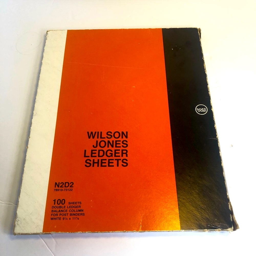 WILSON JONES N2D2 Double LEDGER SHEETS WHITE NEW FOR POST BINDERS 9 1/4x 11 7/8